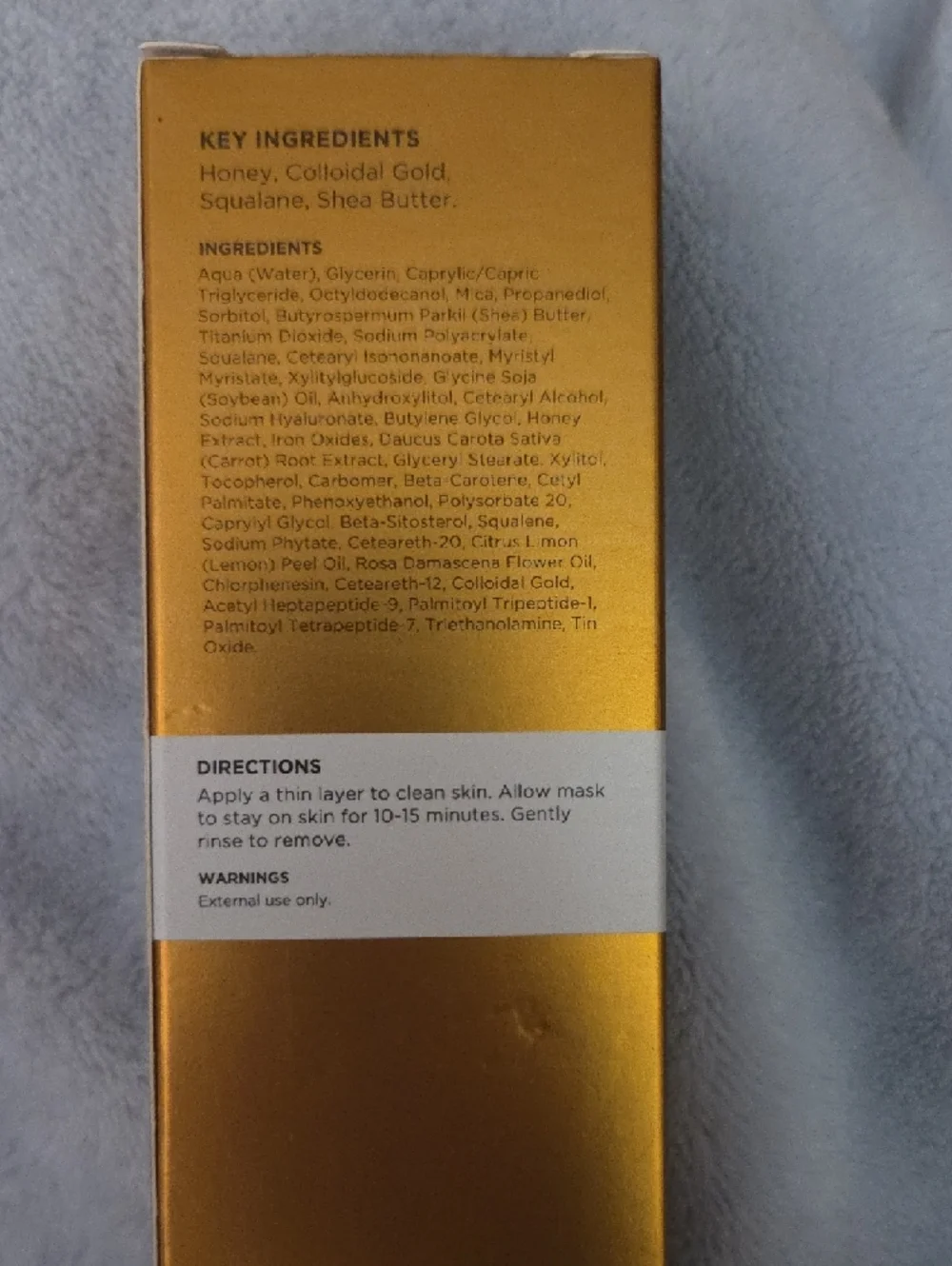 Hey Honey Colloidal Gold & Honey Beauty Mask - Gold